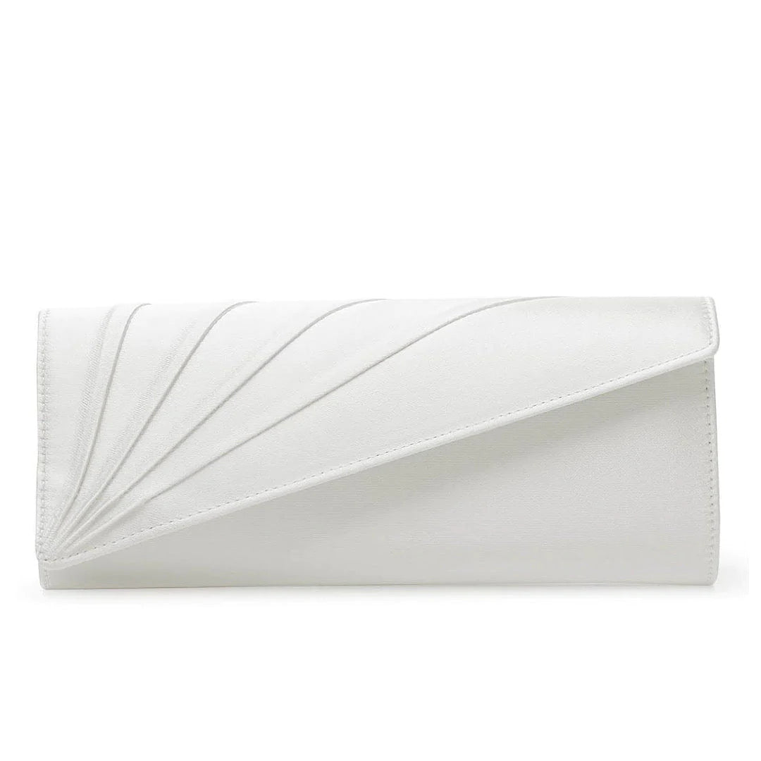 Ivory Satin Bridal Clutch Bag - Elegant Wedding Purse for Bride, Bridesmaid & Special Occasions | Perfect for Ceremony, Reception & Formal Events