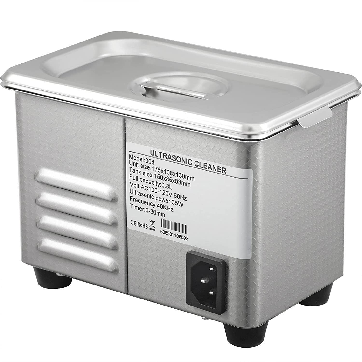 CXRCY 0.8L Professional Ultrasonic Jewelry Cleaner Machine - for Jewelry, Eyeglasses, Rings, Watches, Dental Instruments & Small Parts | Perfect for Home, Jewelry Stores & Dental Offices Cleaning