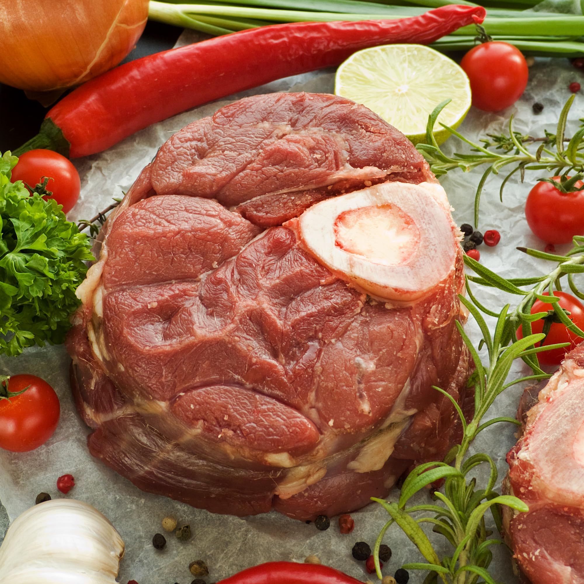 Premium Veal Osso Bucco - 3-Inch Center Cut Hindshank (7-8 Pieces, 10 lbs) | Gourmet Italian Braised Dish for Fine Dining & Special Occasions