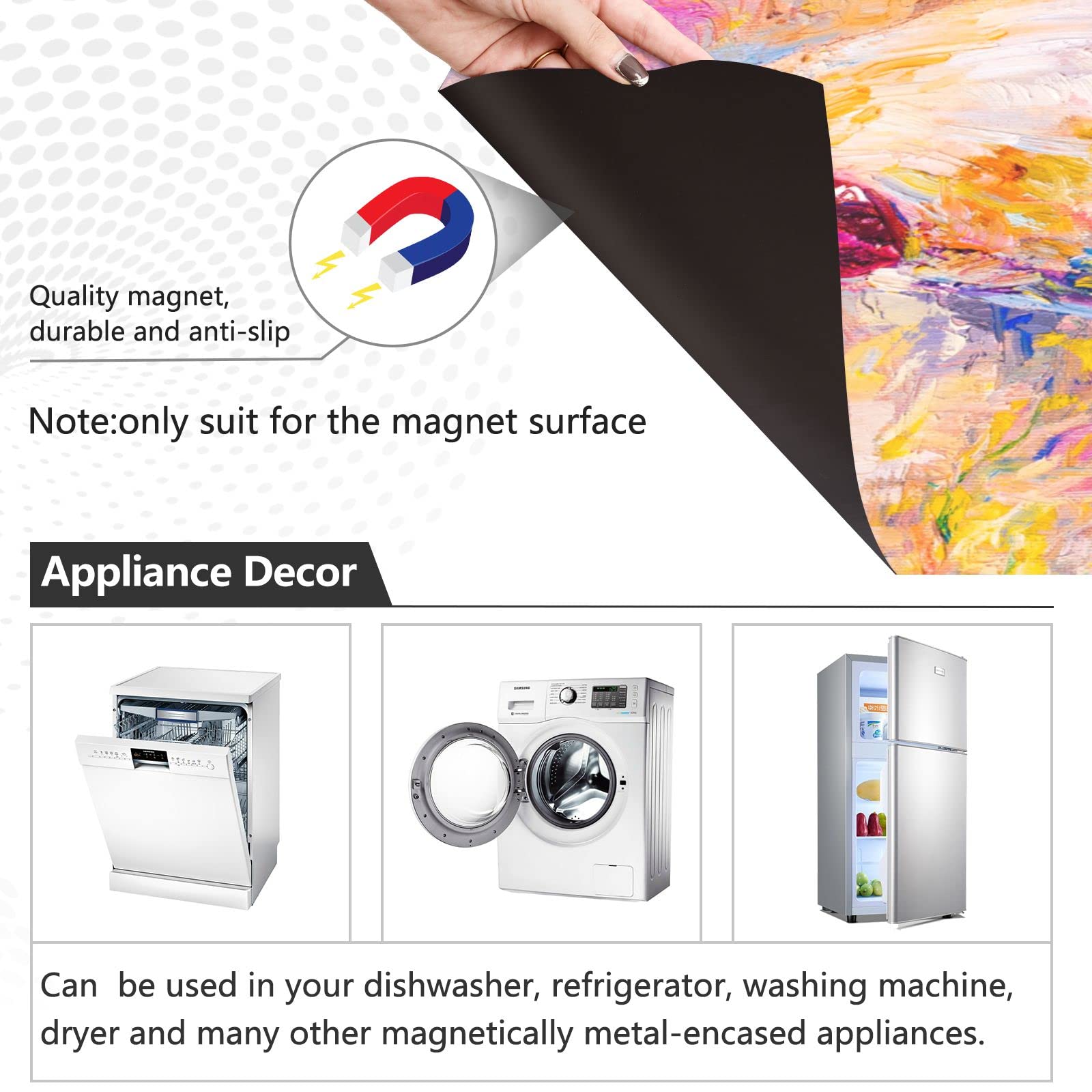JIPONI Modern Art Rooster Dishwasher Magnetic Cover - 23