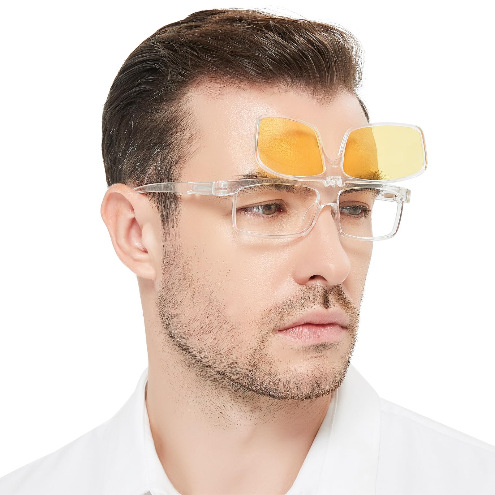 OCCI CHIARI Flip Up Reading Glasses for Men - Stylish Magnifying Readers with Spring Hinges | Perfect for Reading, Crafts & Close Work
