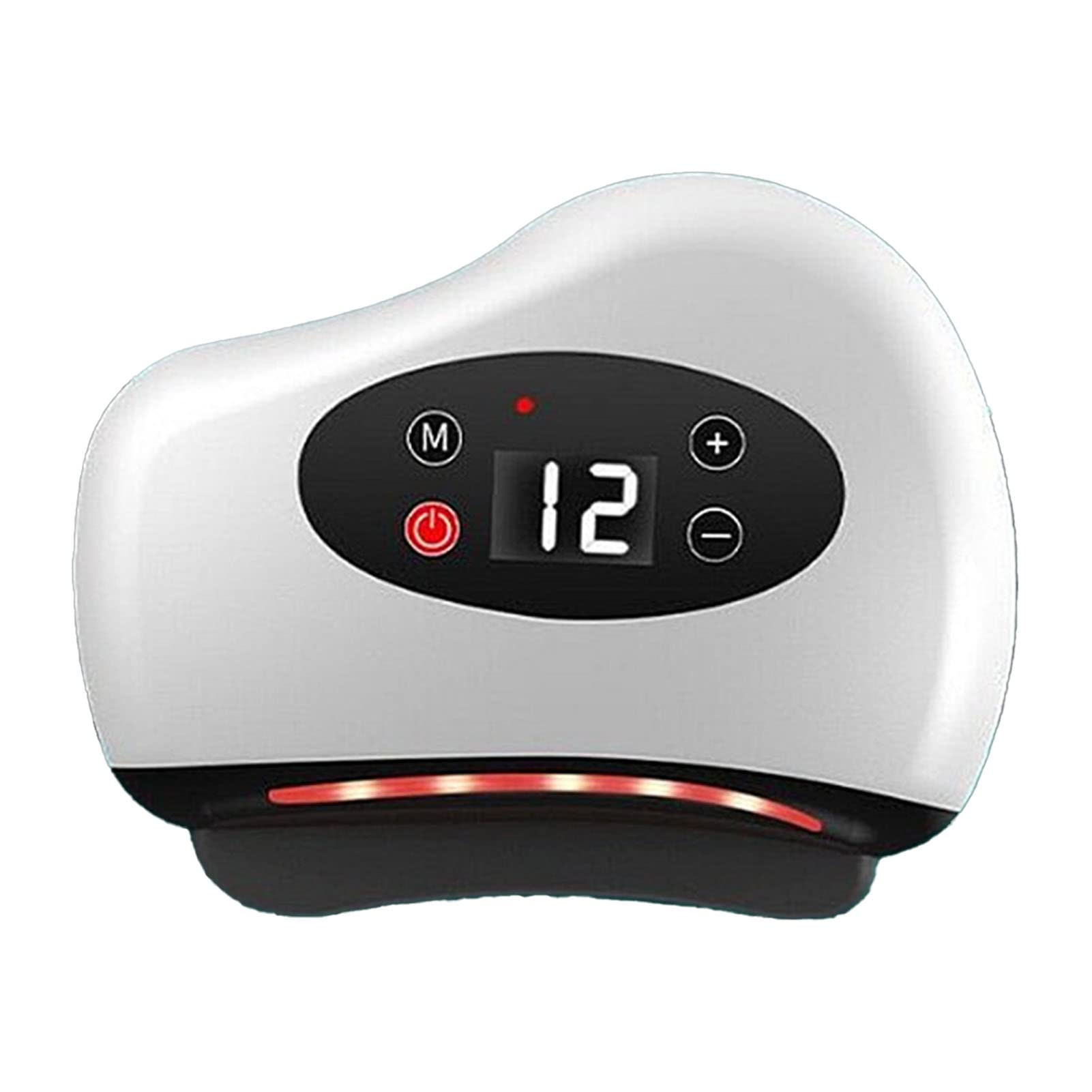 Electric Gua Sha Massager with 12 Vibration & Heating Modes - Constant Temperature Skin Care Tool for Face & Body Massage - Perfect for Relaxation, Lymphatic Drainage & Anti-Aging (White)