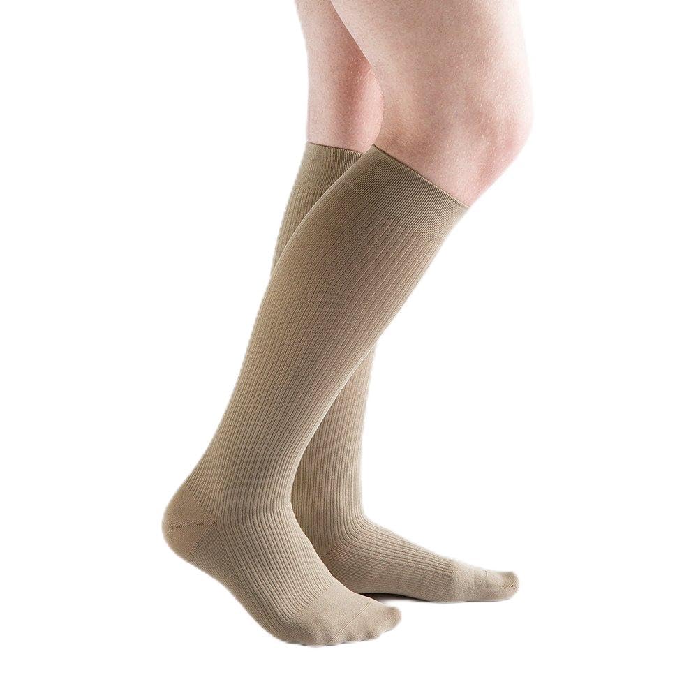 Men's 20-30 mmHg Compression Dress Socks - Classic Rib Design for Circulation & Comfort - Perfect for Work, Travel & Varicose Vein Relief
