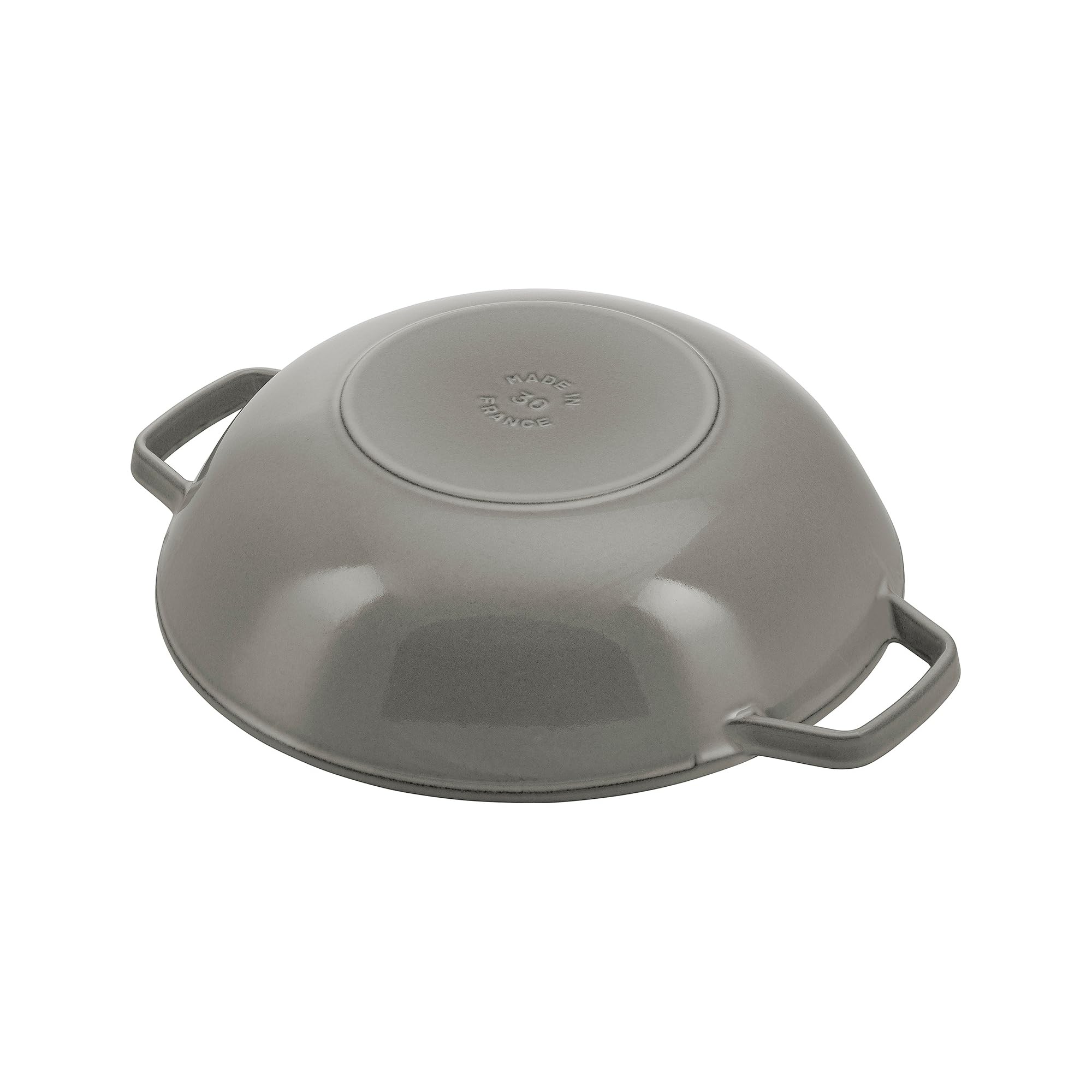 Staub 4.5-Quart Cast Iron Dutch Oven & Wok Set - Graphite Gray French Cookware for Braising, Frying & Serving 4-5 People - Perfect for Home Cooking, Camping & Outdoor BBQ