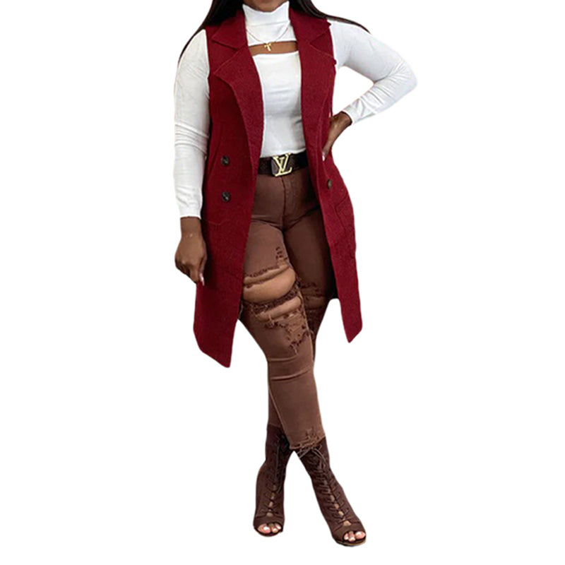 Stylish Solid Color Knitted Waistcoat for Women - Lightweight Summer Cardigan Vest - Perfect for Office Wear, Casual Outfits & Layering