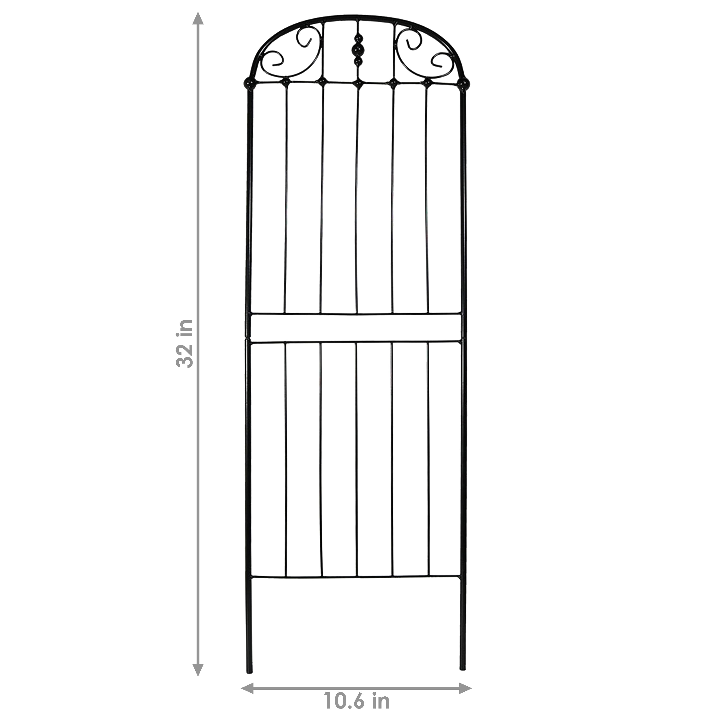 32 Inch Sunnydaze Traditional Garden Trellis for Climbing Plants - Set of 2 - Perfect for Roses, Vines & Outdoor Garden Decor
