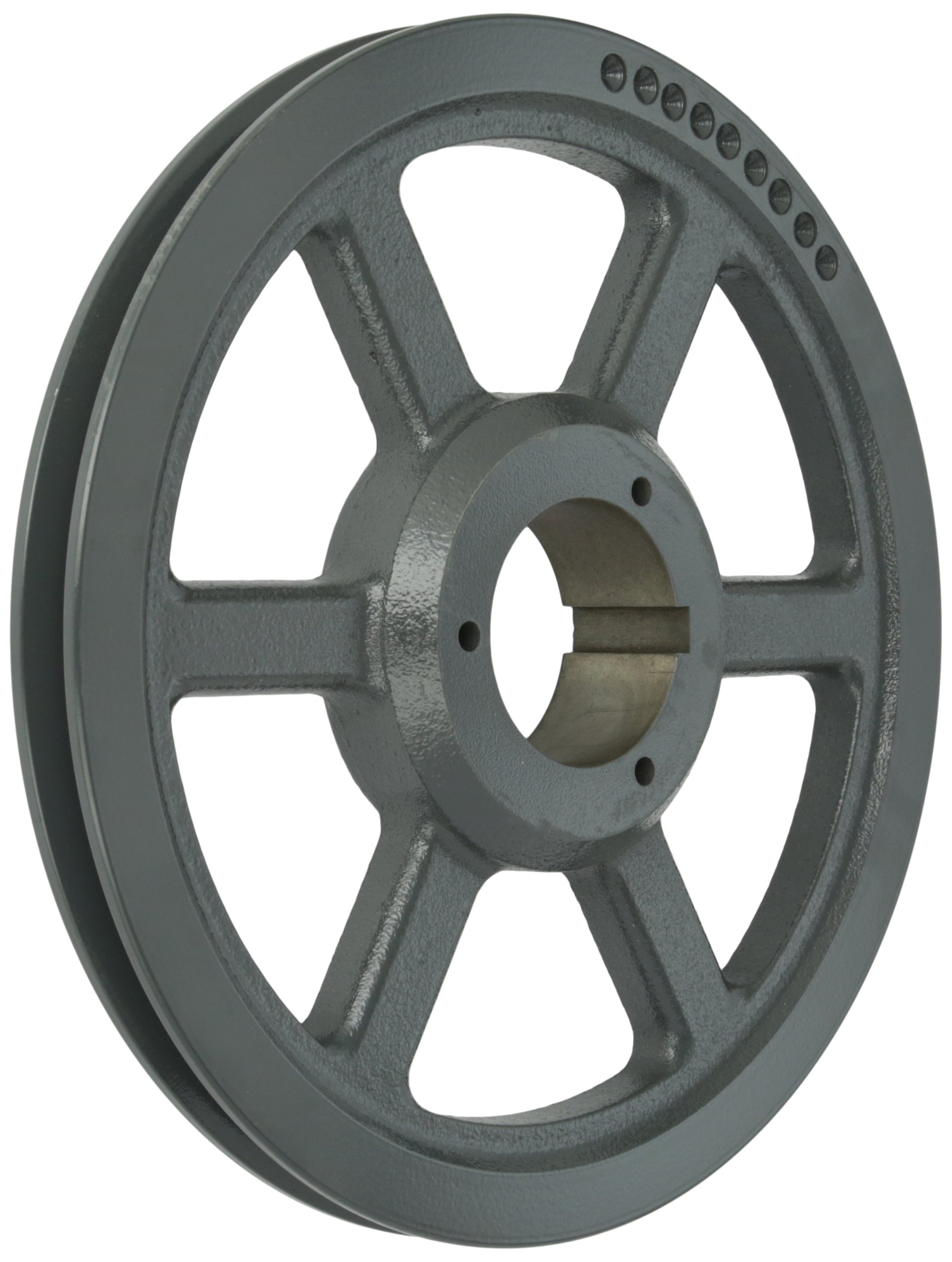 1TB124 Split Taper Sheave - Cast Iron 1 Groove Pulley for A/B Belts with Q1 Bushing | Industrial Machinery, Conveyor Systems & Power Transmission Applications
