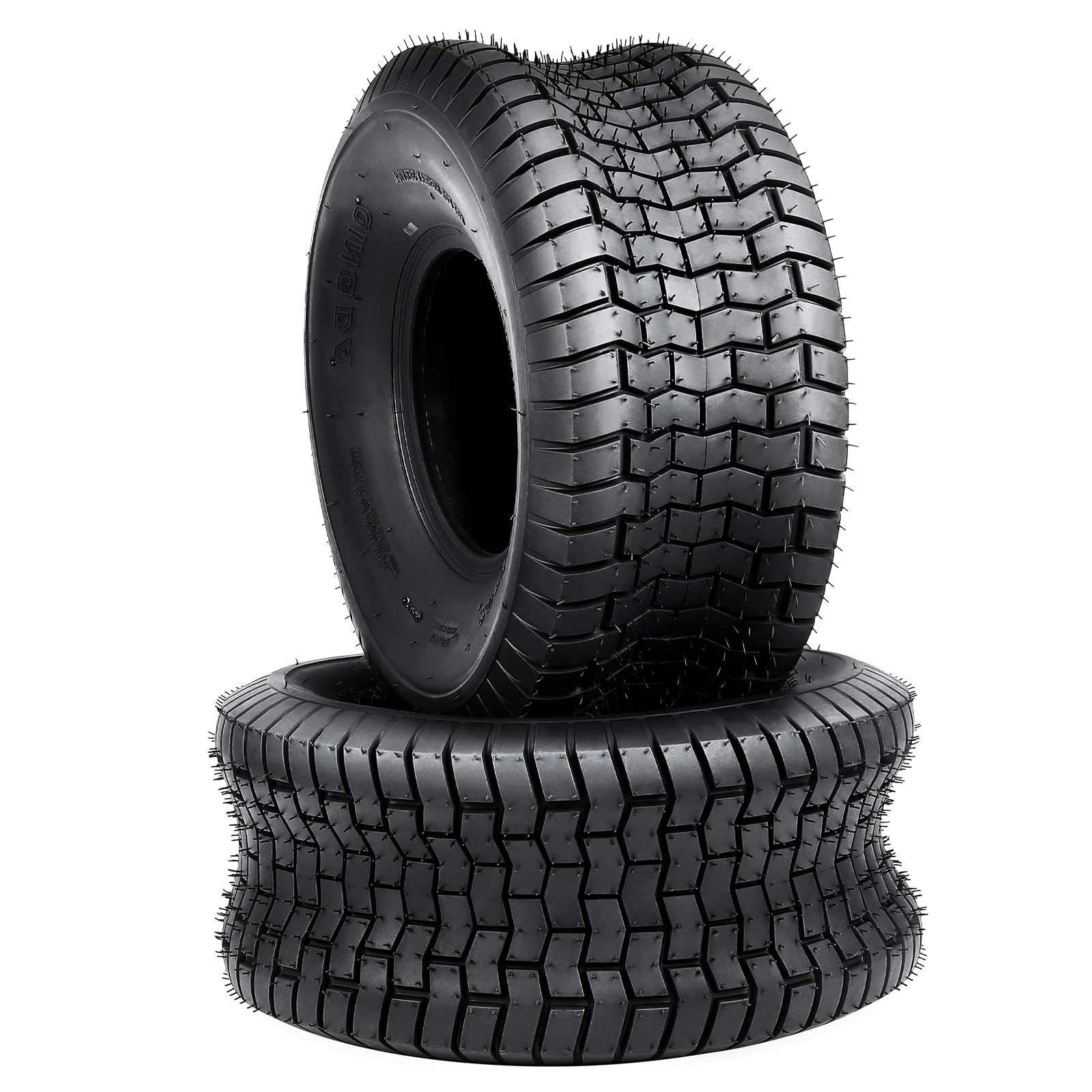 GARVEE 15x6.00-6 Lawn Mower Tires & 16x6.50-8 Tractor Turf Tires - 4 Ply Tubeless, 565lbs Capacity (Set of 2) - Perfect for Zero-Turn Mowers, Riding Lawn Tractors & Garden Equipment