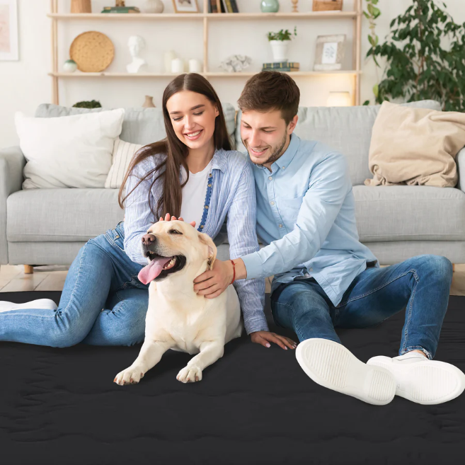 MAXYOYO 6-Inch Extra Thick Floor Futon Mattress - Wave Quilted Design, Black - Perfect for Guest Beds, Dorm Rooms & Small Apartments