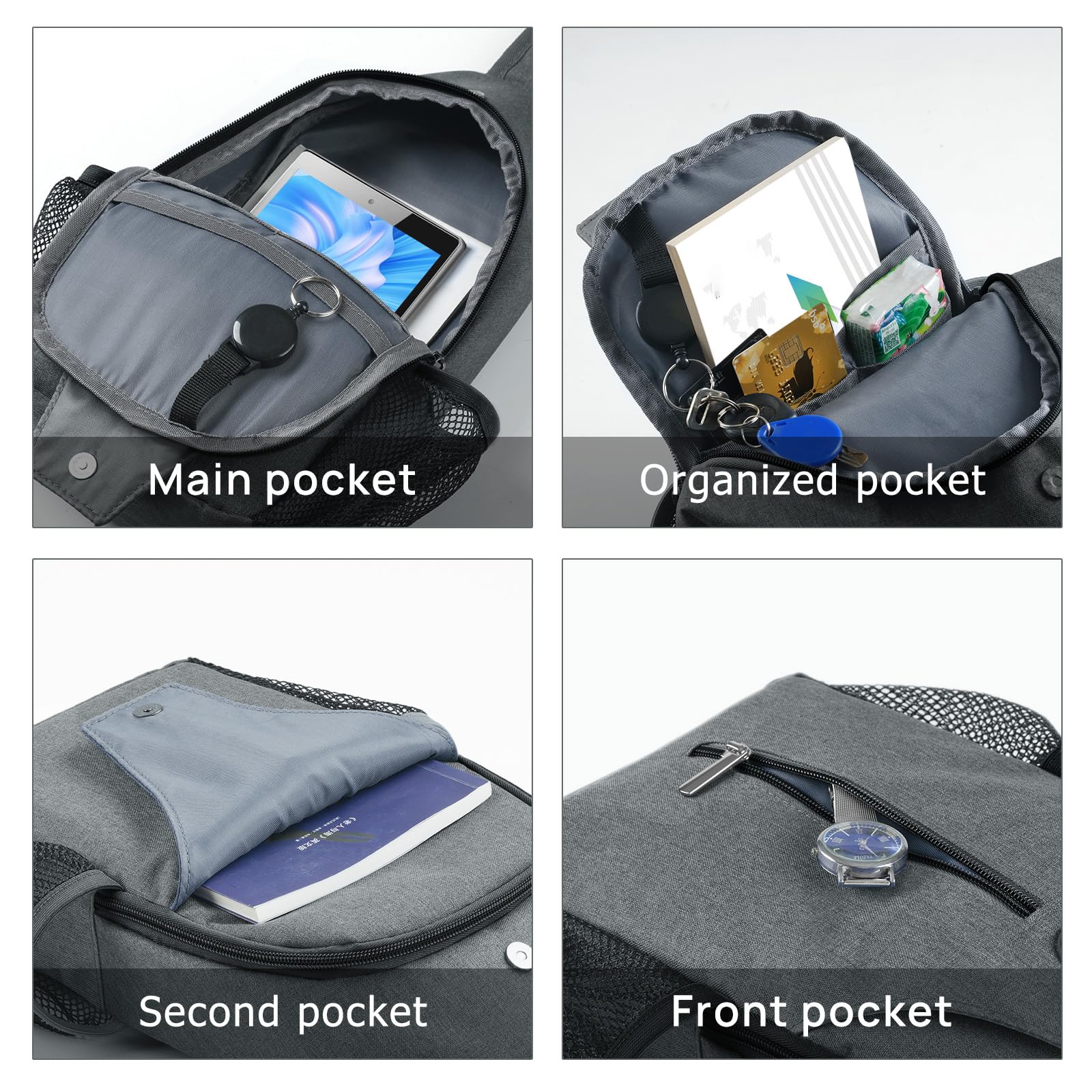 BROADREAM Anti Theft RFID Blocking Sling Backpack - Waterproof Crossbody Shoulder Bag for Travel, Hiking & Daily Use - Secure Chest Bag for Women & Men (2024 New) | Perfect for Commuting, Outdoor Adventures & City Exploration