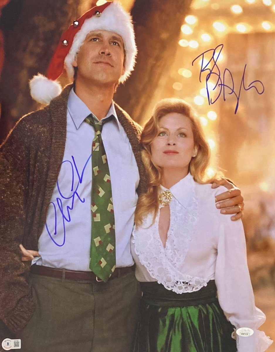 Chevy Chase & Beverly D'Angelo Autographed 16x20 Christmas Vacation Movie Photo - JSA Certified - Perfect for Holiday Decor & Collector Display