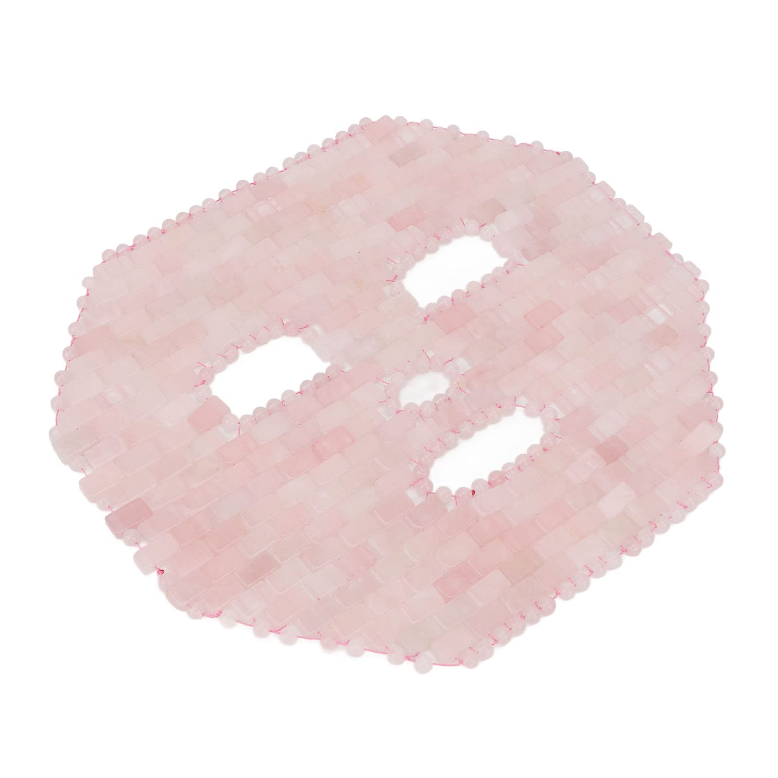 Rose Quartz Facial Mask - Jade Stone Eye Mask for Dark Circles, Spa & Sleep - Reusable Cooling Face Cover for Relaxation & Skincare (Perfect for Home Spa, Travel & Self-Care)