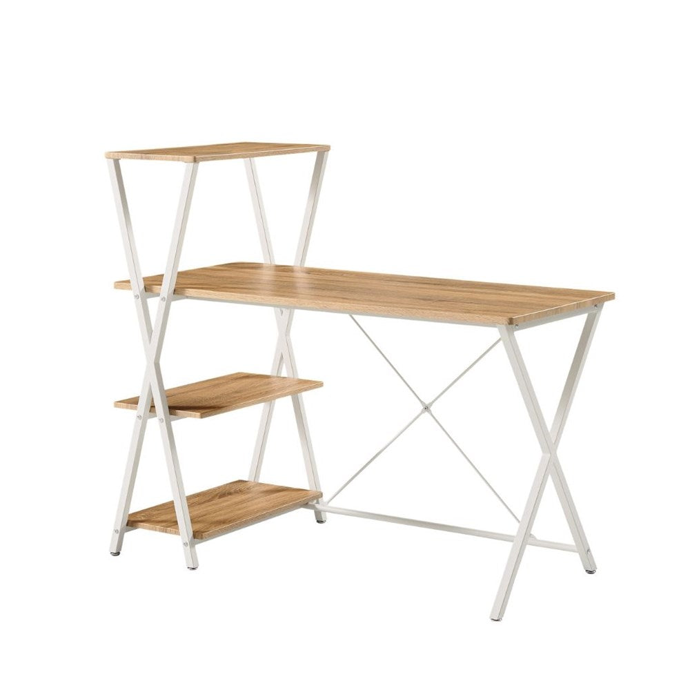 Texarkana Desk - Modern Home Office Desk with Storage, Study Writing Table for Small Spaces - Perfect for Remote Work, Online Classes & Home Office Setup