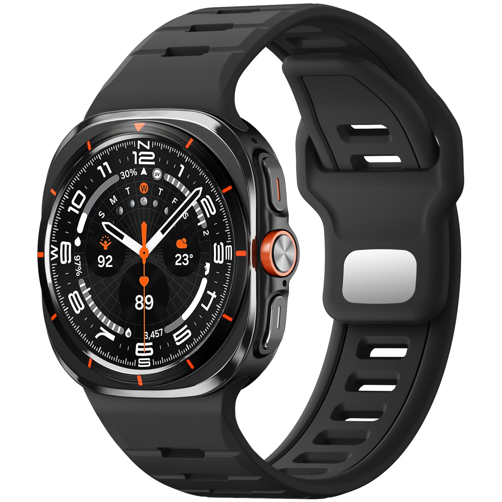 Odbeai Sport Band for Samsung Galaxy Watch Ultra 47mm - Soft Silicone, Breathable, Waterproof Replacement Strap for Men | Perfect for Running, Swimming & Workouts