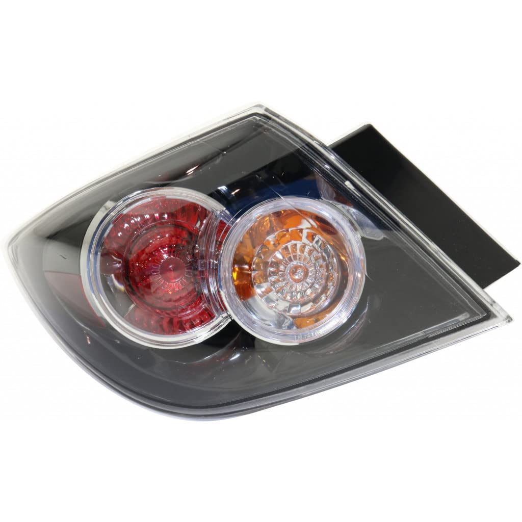 2007-2009 Mazda 3 Hatchback Driver Side Outer Tail Light Assembly - DOT Certified (Part #MA2804106, BR5S-51-160C) | Replacement for Broken Lights | Enhances Nighttime Visibility & Safety