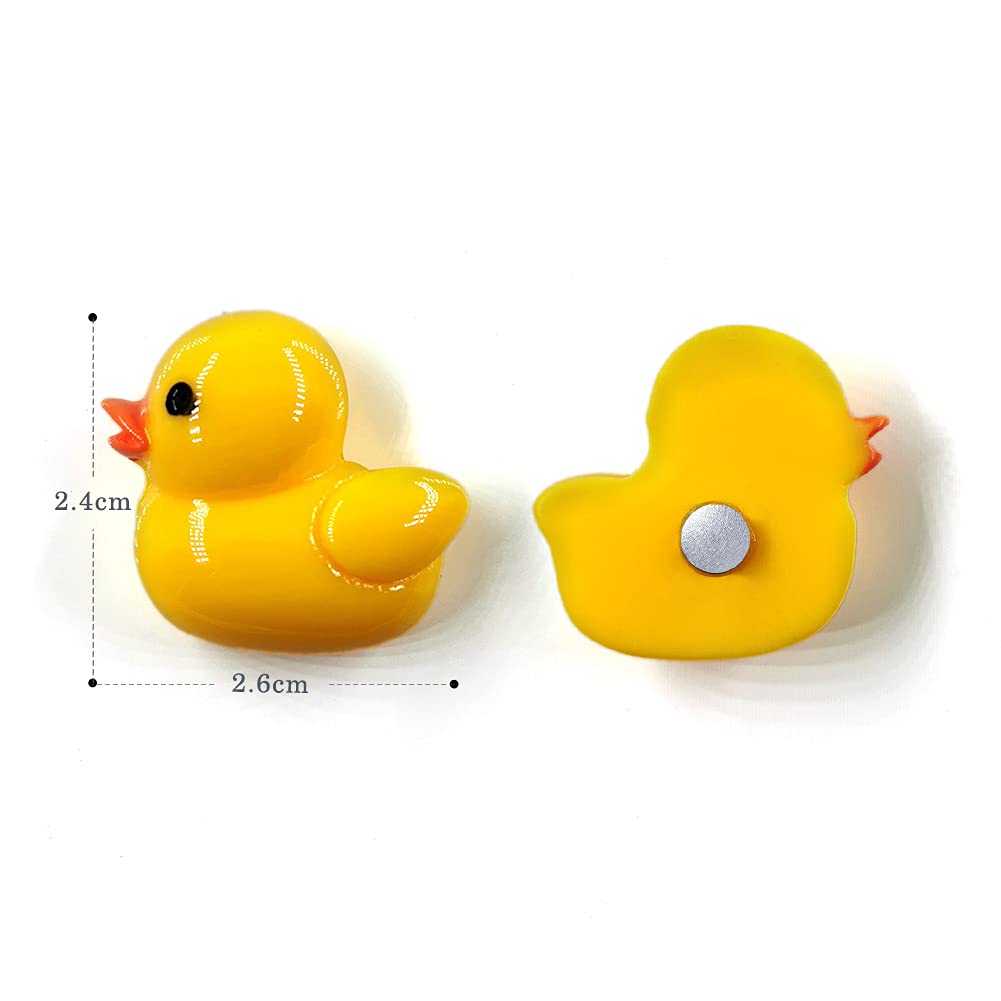 10pcs Yellow Duck Fridge Magnets - Cute Refrigerator Decor, Small Magnetic Message Board for Kitchen, Home & Office - Perfect for Notes, Photos & Kids' Art Display