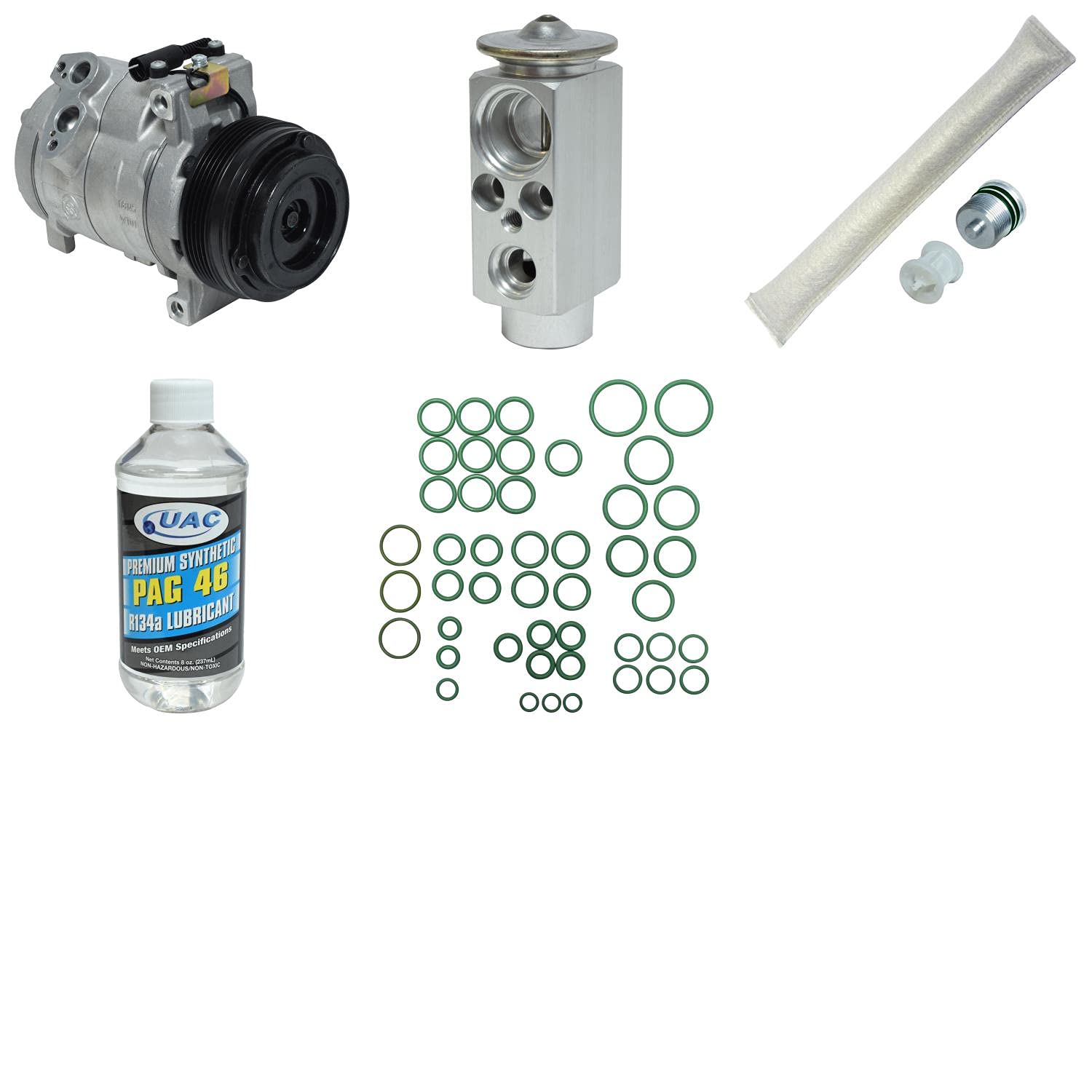 High-Quality HVAC A/C Compressor Replacement Kit - Compatible with Multiple Car Models - Perfect for DIY Auto Repair & AC System Maintenance