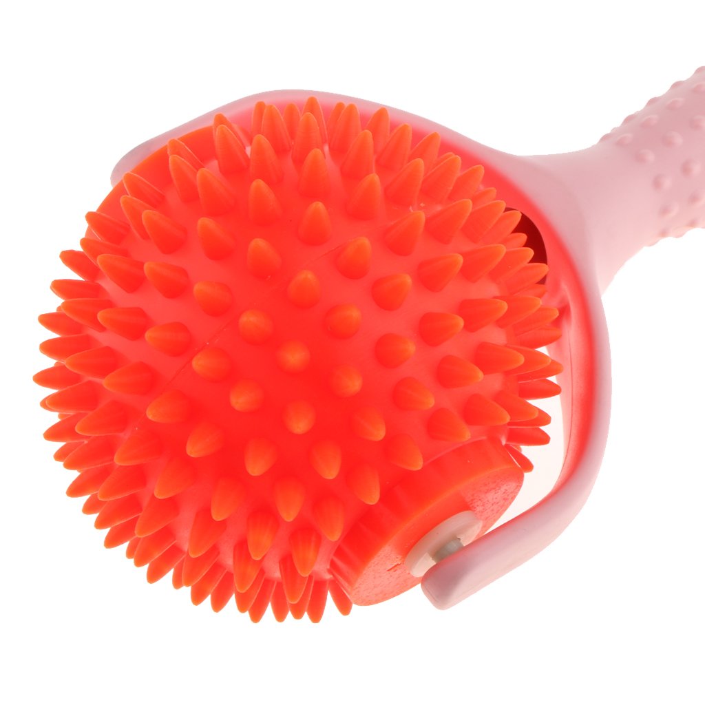 2PCS Spiky Massage Balls with Handle - Deep Tissue Muscle Relaxation for Back, Neck & Shoulder Pain Relief - Perfect for Home, Gym & Office Use - Self Massage Roller for Athletes & Desk Workers