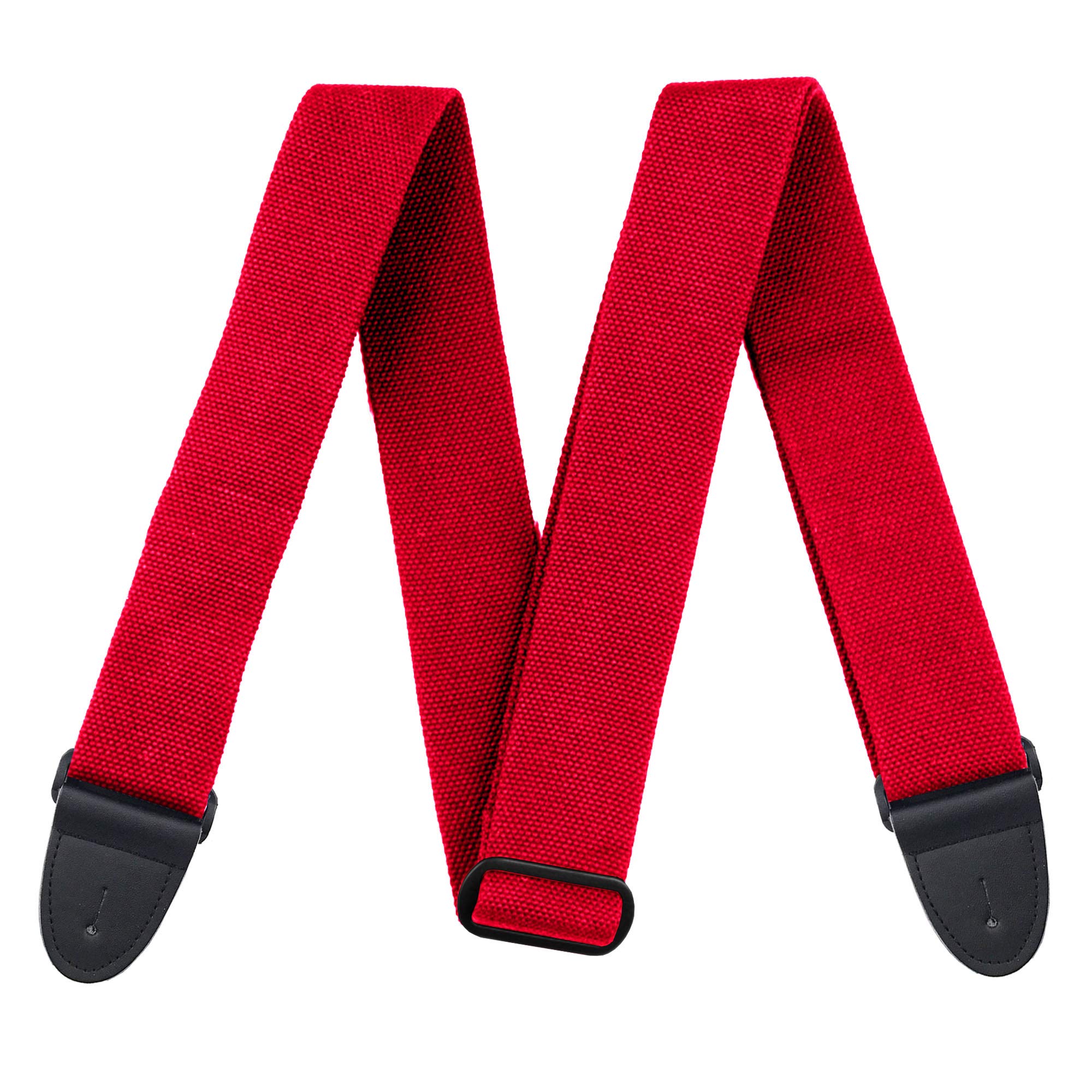 Premium Red Nylon Guitar Strap for Electric & Acoustic Guitars - Adjustable & Comfortable - Perfect for Live Performances, Studio Sessions & Music Practice