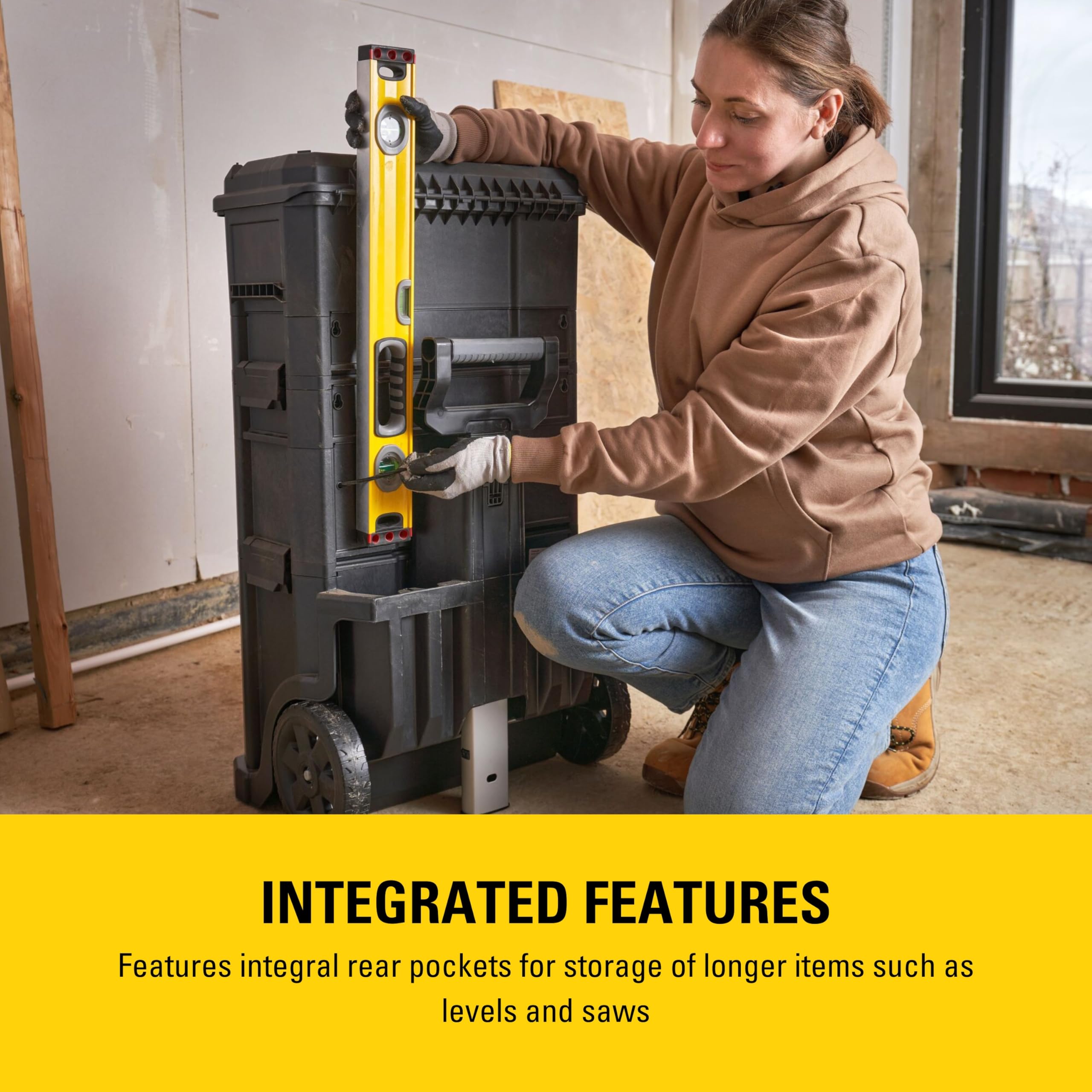 STANLEY Rolling Workshop Toolbox with Detachable Drawers & Flip Bin - Heavy Duty 7-Wheel Mobile Tool Storage for Professional Mechanics & DIY Projects - Perfect for Garages, Construction Sites & Home Workshops