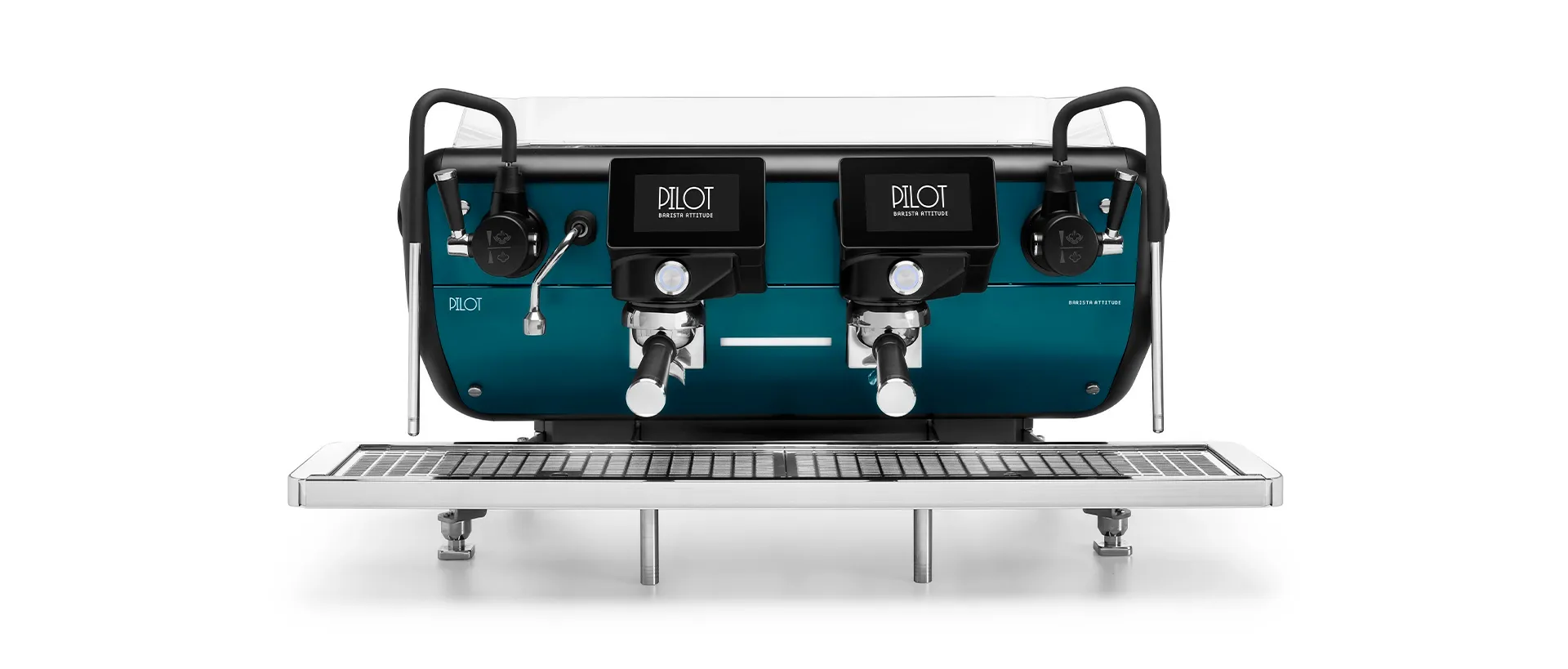 Barista Attitude Pilot 2 Group Commercial Espresso Machine - Professional Black Coffee Maker for Cafes & Restaurants - Perfect for High Volume Brewing & Latte Art