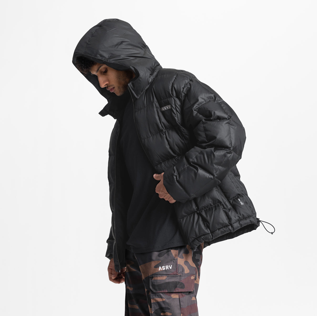 0551 Weather Ready Down Puffer Jacket for Men & Women - Warm Winter Coat with Waterproof Shell - Black - Ideal for Skiing, Snowboarding & Cold Weather Outdoor Activities