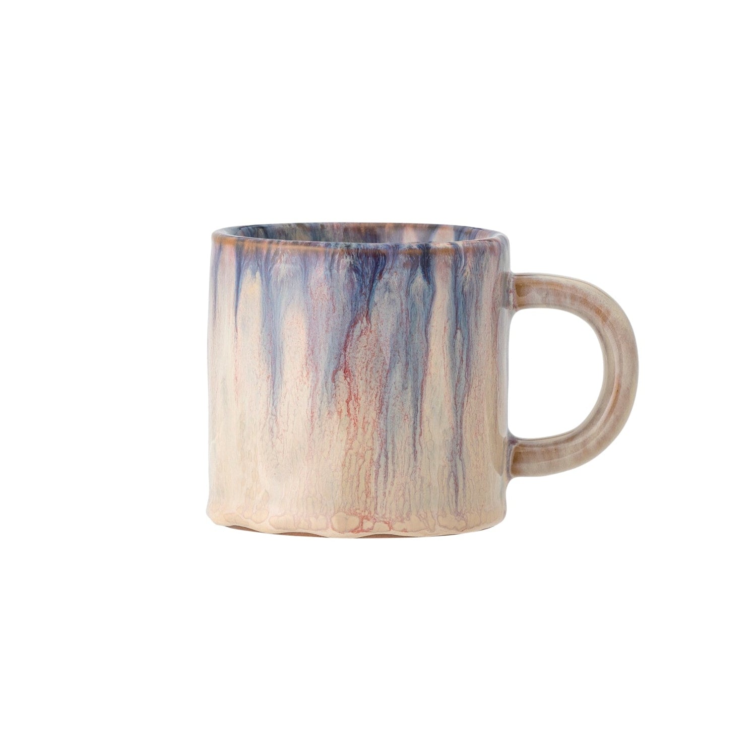 Bloomingville Amalia Stoneware Cup - Blue Ceramic Coffee Mug for Home, Office & Outdoor Use