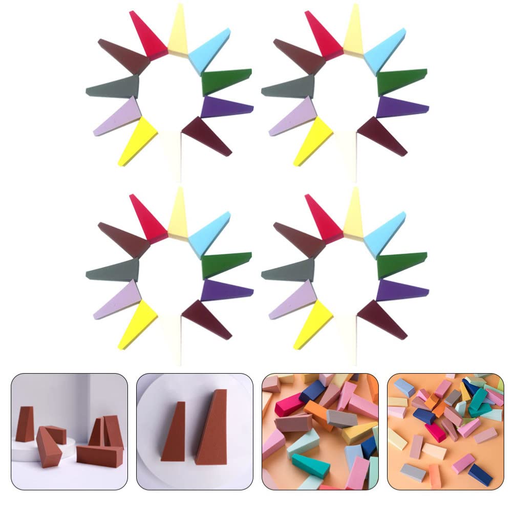 Beavorty 50pcs Latex-Free Makeup Sponges - Triangle Beauty Blenders for Foundation, Concealer & Powder - Professional Cosmetic Sponges for Flawless Makeup Application - Perfect for Daily Use, Travel & Professional Makeup Kits