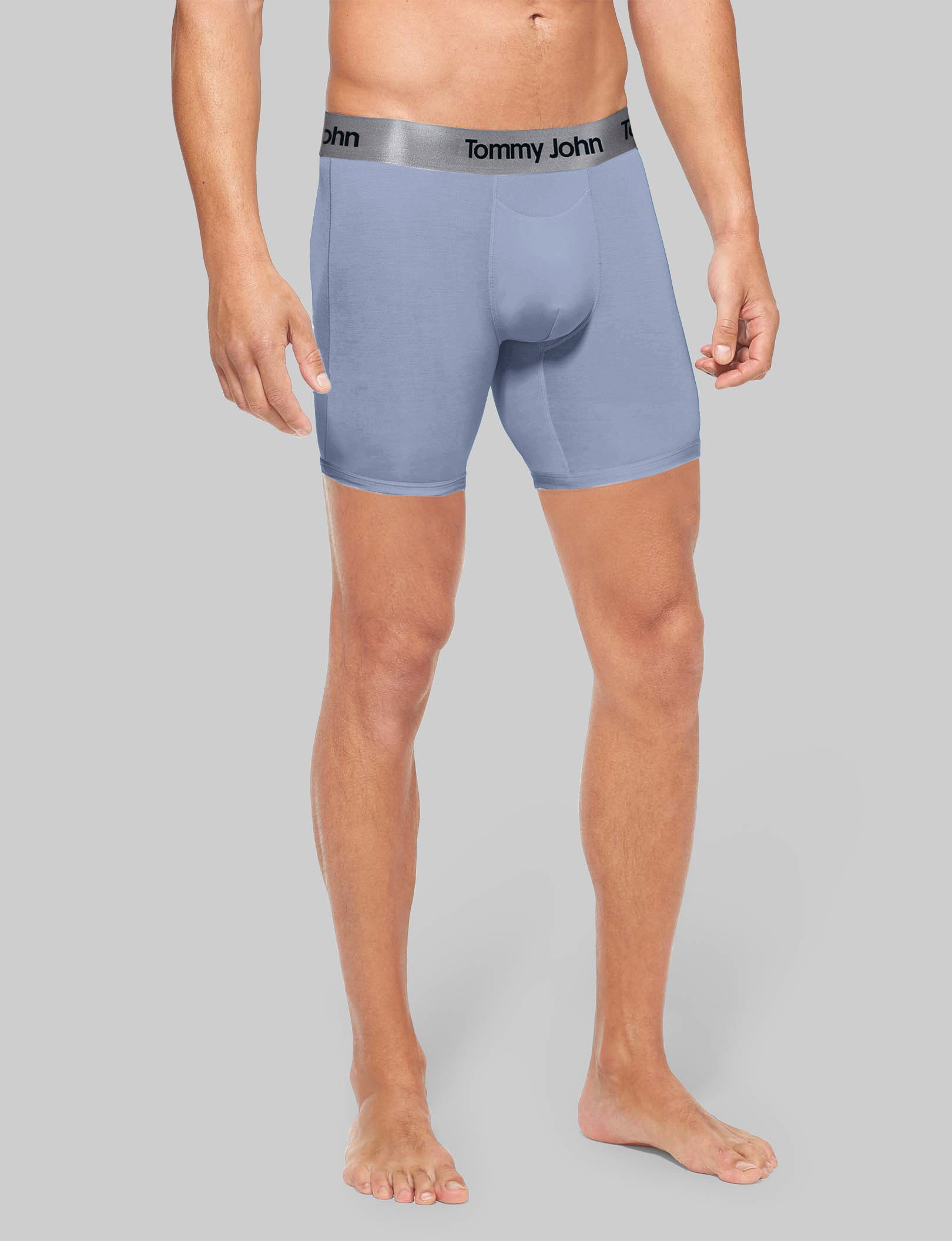 Second Skin Mid-Length Boxer Briefs - 6 Pack - Ultra Soft & Breathable Men's Underwear for All-Day Comfort - Perfect for Workout, Running & Daily Wear