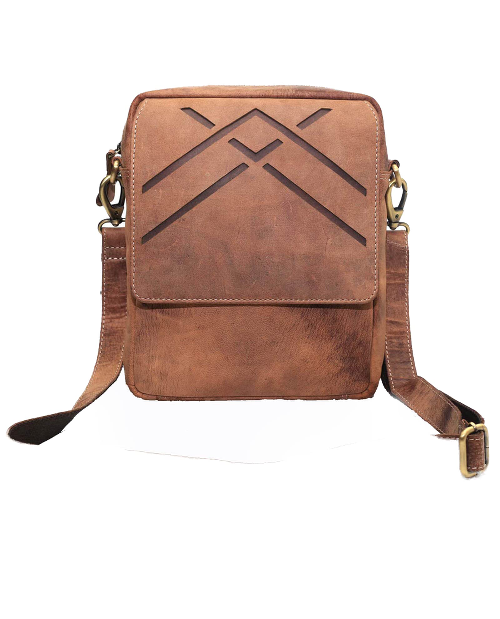 Vintage Hunter Leather Messenger Bag for Men & Women - Classic Briefcase, Travel & Office Bag - Perfect for Business, Commuting & Outdoor Adventures