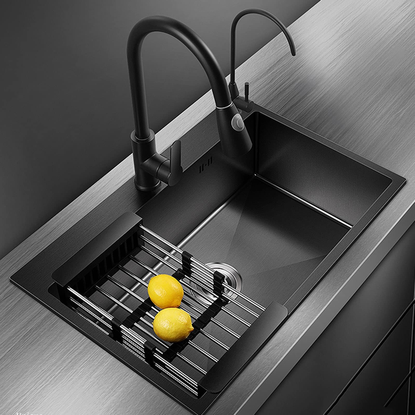 WooDeY 18 Gauge Stainless Steel Single Bowl Kitchen Sink with Accessories - Perfect for Bar, Restaurant & Home Use, Ideal for Washing Vegetables and Heavy-Duty Cleaning