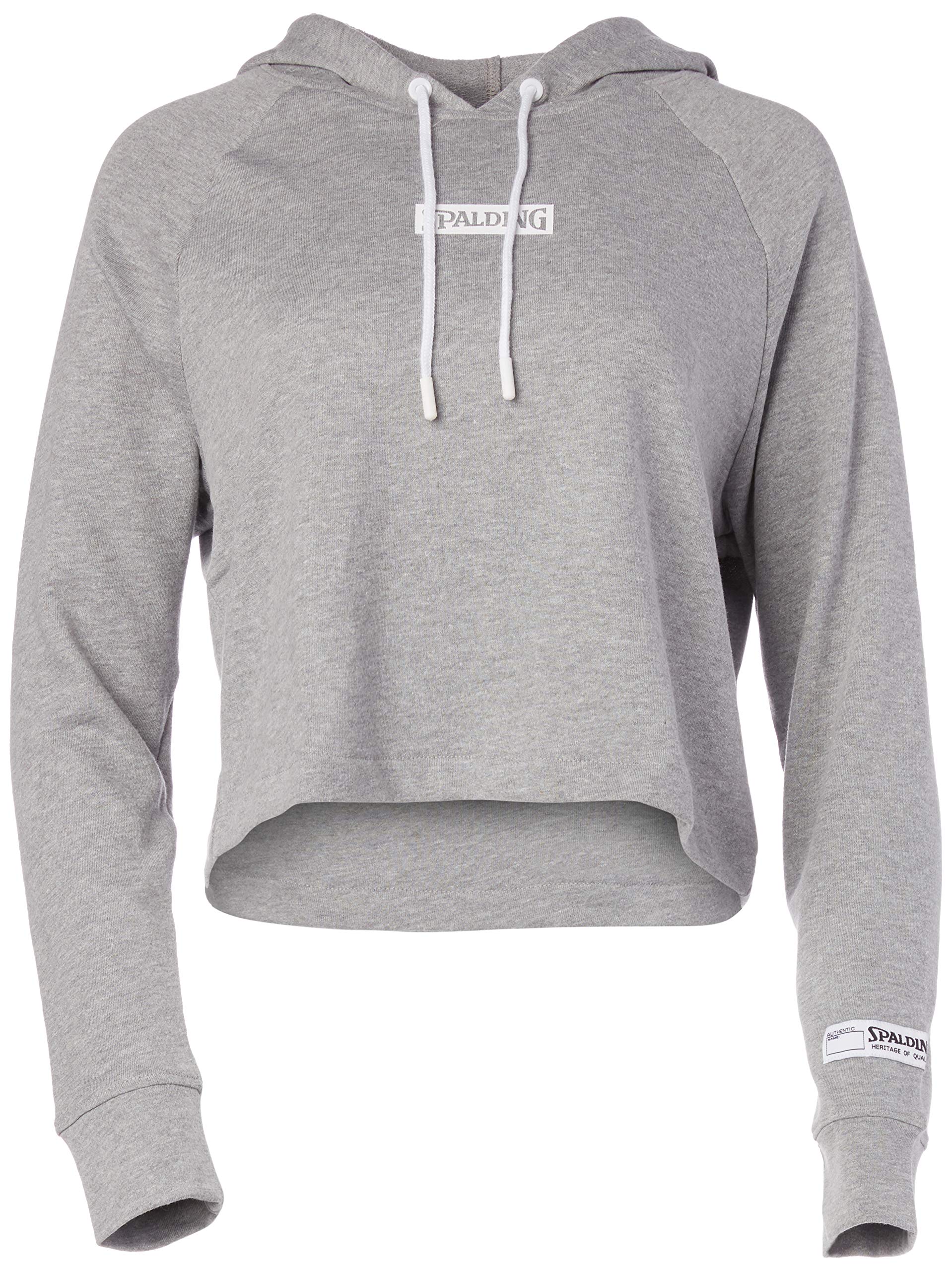 Spalding Women's Heritage Crop Hoodie - Soft Activewear Sweatshirt for Yoga, Gym & Casual Wear | Comfortable Workout Top for Running & Lounge
