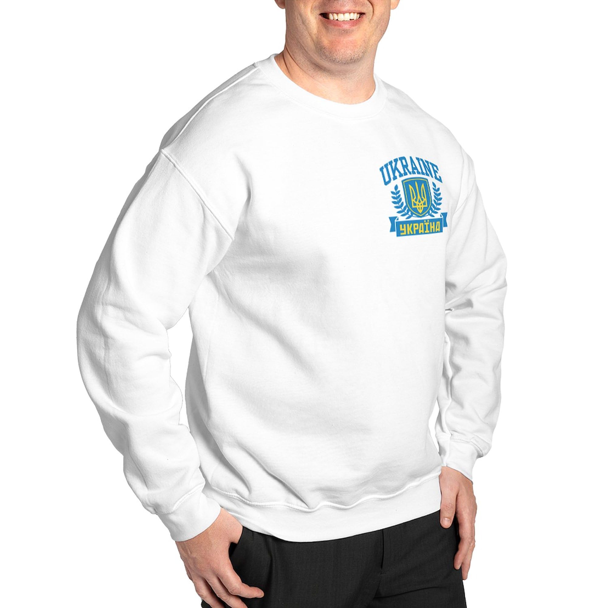 Ukraine Flag Sweatshirt - Classic Crew Neck Lightweight Pullover for Men & Women | Patriotic Apparel for Support, Casual Wear & Gifts
