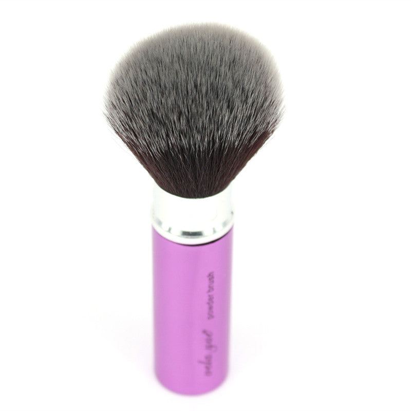Retractable Aluminum Makeup Brush - Portable Travel Cosmetic Brush Set for Foundation, Blush & Powder - Perfect for On-the-Go Touch Ups & Professional Makeup Kits