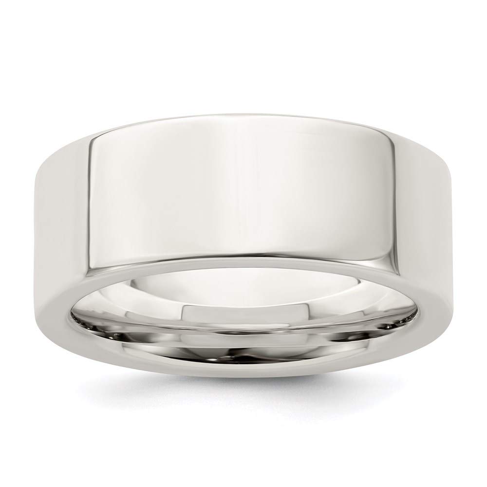 925 Sterling Silver 8mm Comfort Fit Flat Bridal Engagement Wedding Band Ring for Women - Durable & Hypoallergenic Fine Jewelry - Perfect for Proposals, Anniversaries, Valentine's Day & Everyday Wear