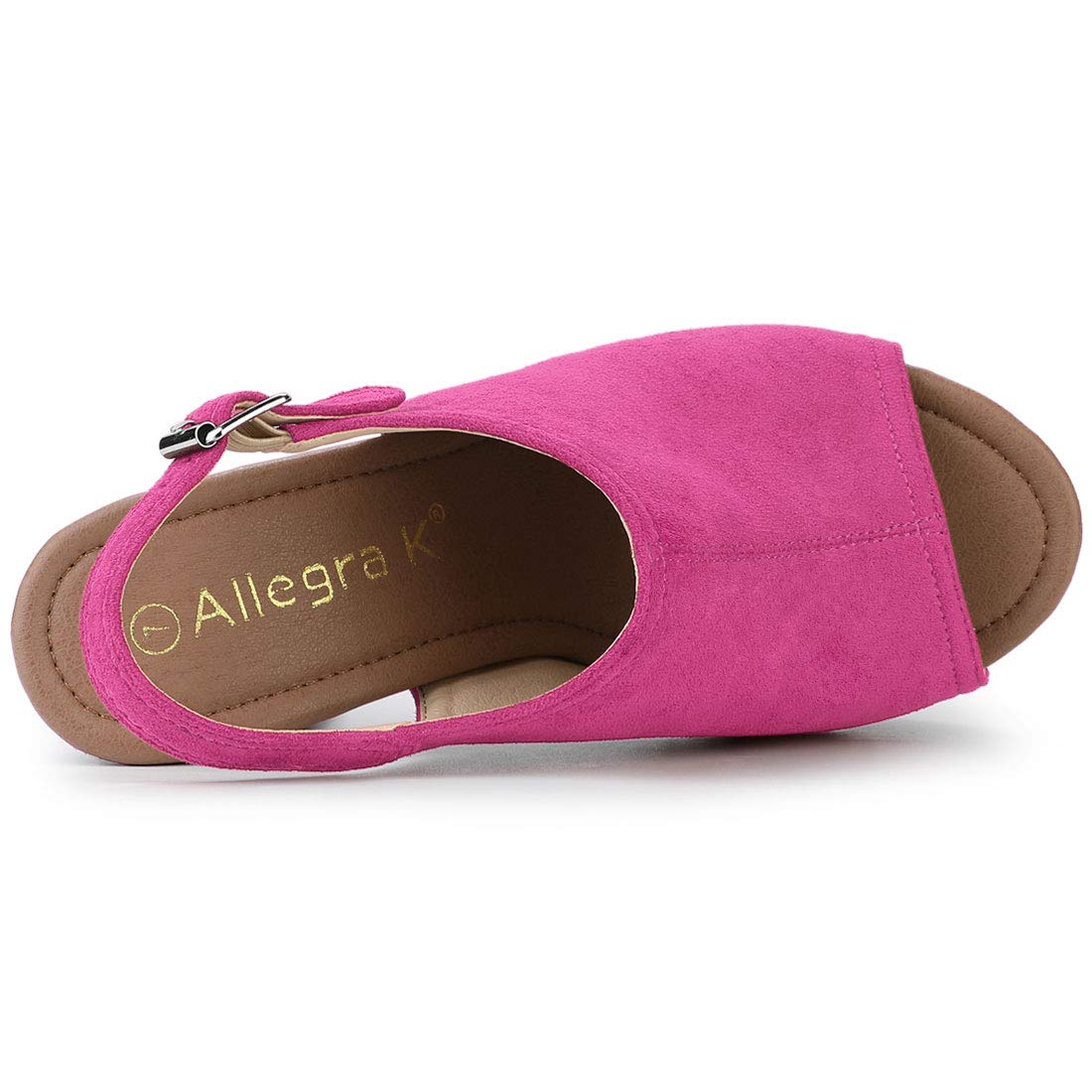 Allegra K Women's Open Toe Slingback Platform Sandals with Chunky Heels - Comfortable Summer Dress Shoes for Weddings, Parties & Office Wear