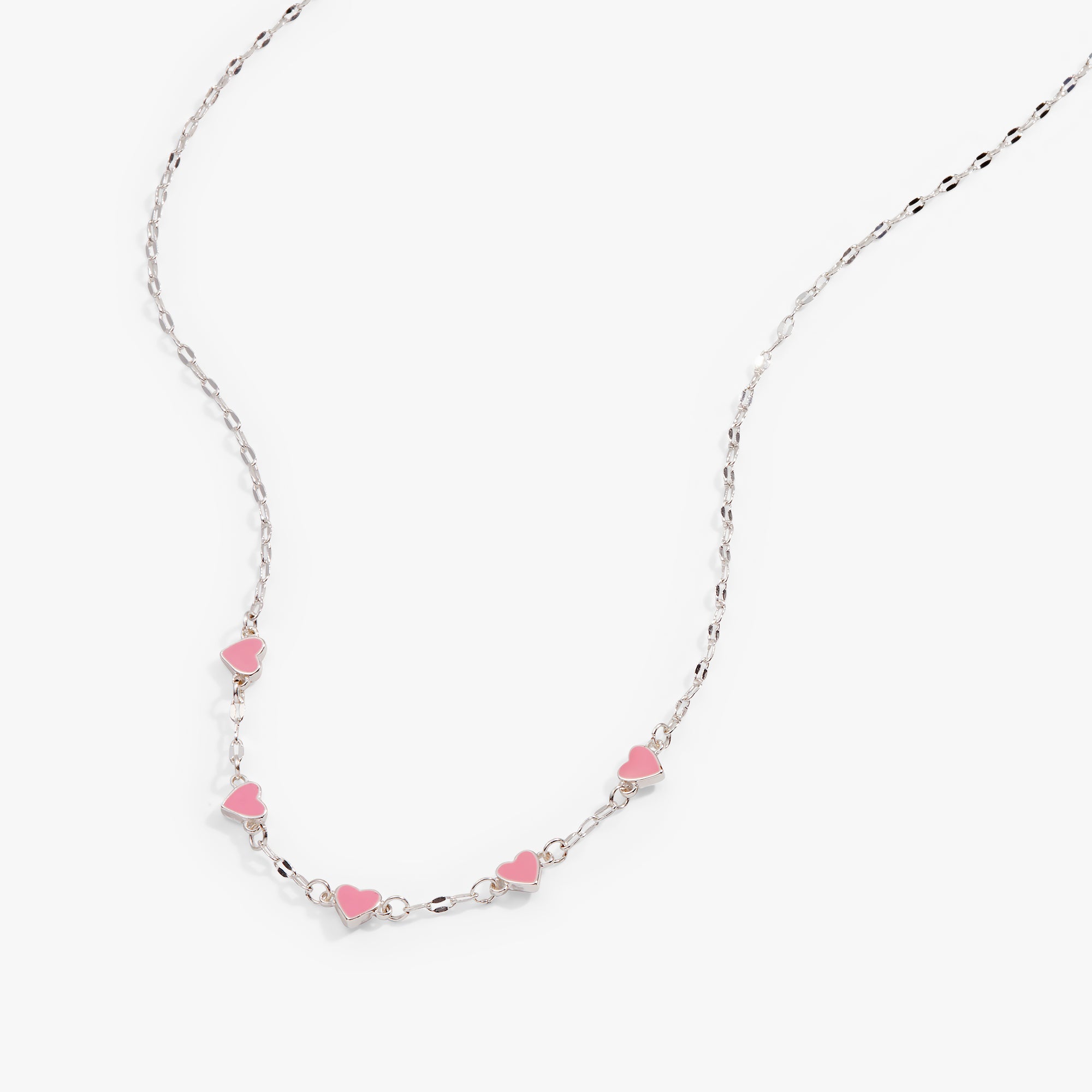 Hearts Chain Necklace for Women, Adjustable Length 14K Gold Plated Romantic Gift for Valentine's Day, Anniversary & Date Night Jewelry