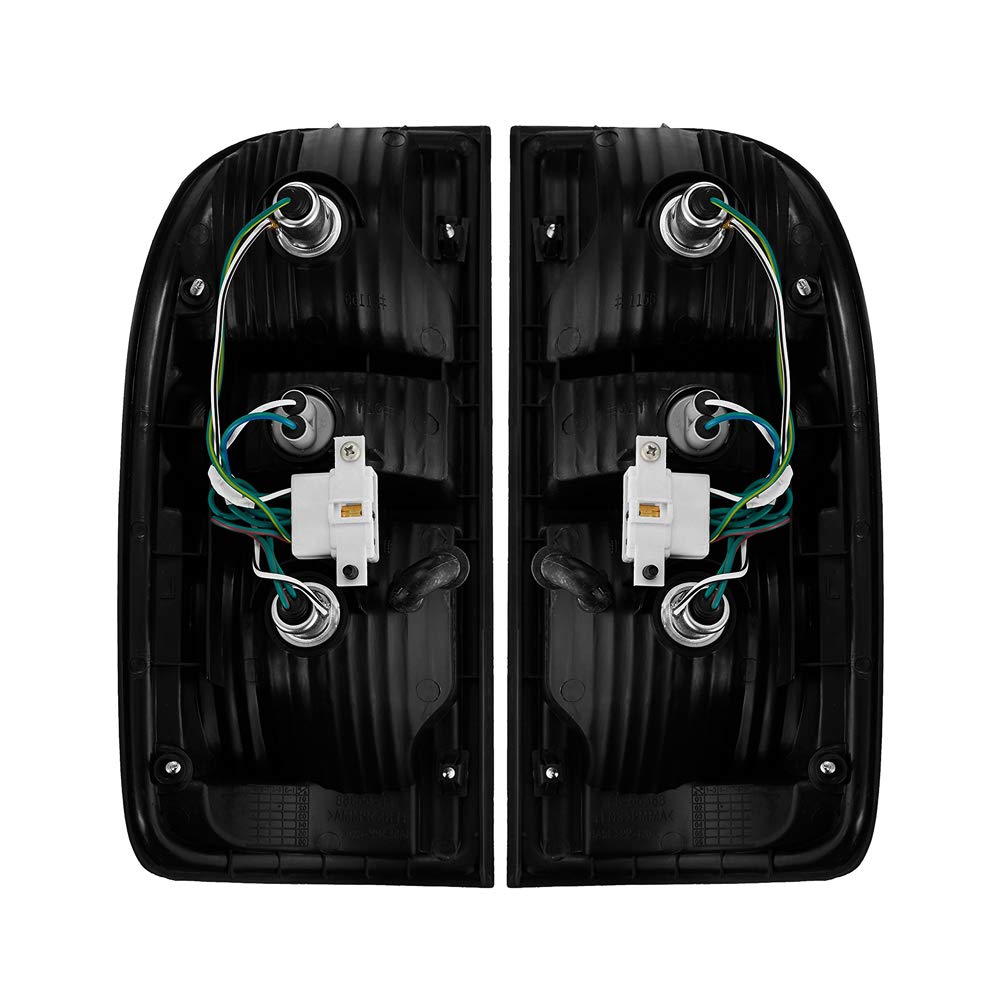 2001-2004 Toyota Tacoma Replacement LED Tail Lights - OE Fit Brake Light Assemblies for Left Driver & Right Passenger Sides | Durable Aftermarket Upgrade for Improved Night Visibility & Safety