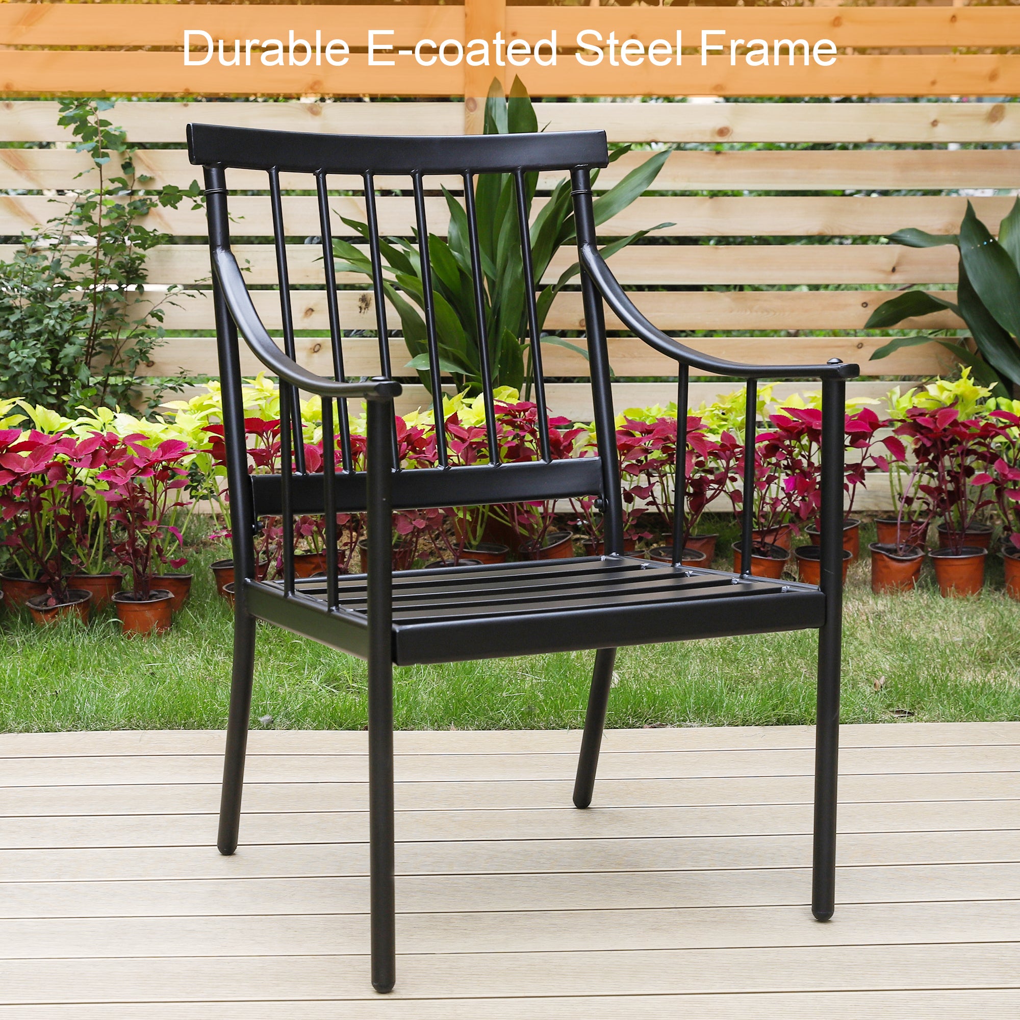 Sophia & William 7/9 Piece Patio Dining Set with Embossed Expandable Table & Steel Chairs - Outdoor Furniture for Garden, Backyard, Poolside & Terrace Dining