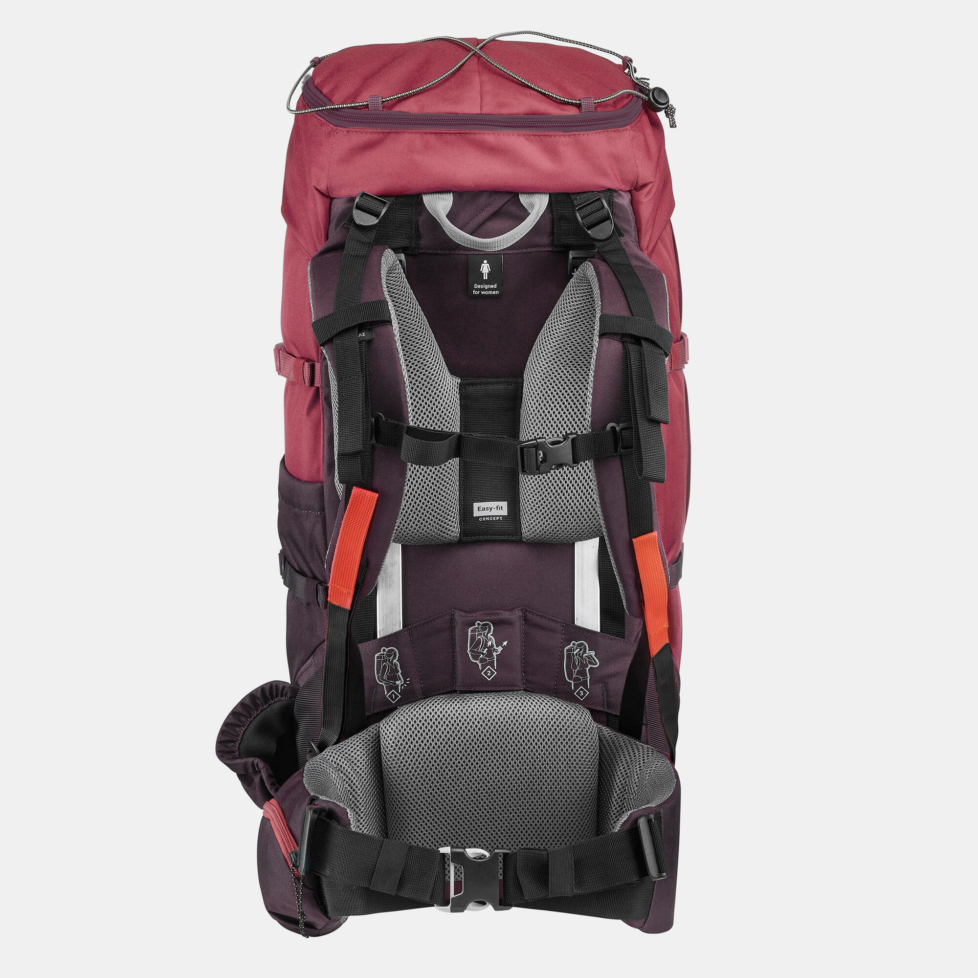 Simond Women's MT100 Easyfit 50L Backpacking Pack - Lightweight Hiking Backpack for Women with Adjustable Straps - Perfect for Camping, Trekking & Outdoor Adventures