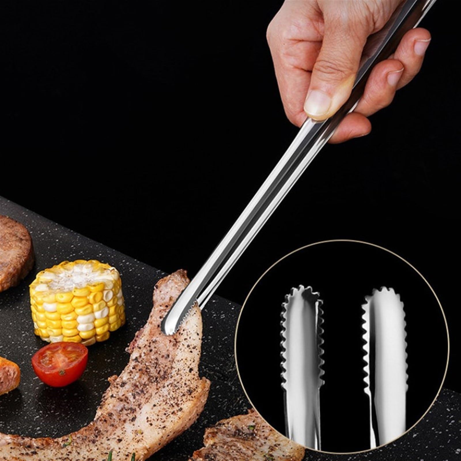 Professional Stainless Steel Hair Removal Tweezers - Multipurpose Kitchen & Beauty Tool for Cooking, Baking, Camping, Salad Serving & Eyebrow Grooming (30.2cm)