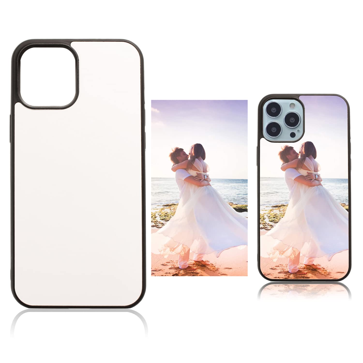 5-Pack Sublimation Phone Case for iPhone 12 & 12 Pro (6.1 Inch) - Printable Blank Phone Covers for DIY Customization - Perfect for Personalized Gifts, Photo Printing & Creative Projects