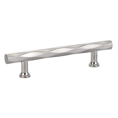 Emtek 86429 Tribeca 4 Inch Center to Center Satin Nickel Cabinet Pull - Modern Bar Cabinet Handle for Kitchen, Bathroom & Furniture Hardware Upgrade