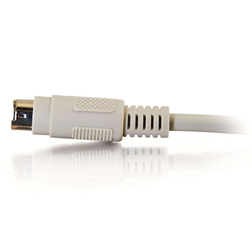 Legrand C2G 02692 Beige Round Male to Male Keyboard & Mouse Cable - 1 Count - Durable Replacement Cord for Office & Gaming Setup