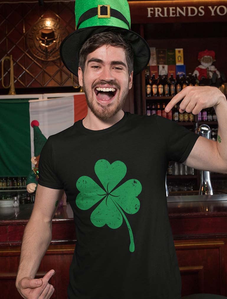 St. Patrick's Day Shirt for Men | Irish Shamrock Lucky Charm Clover T-Shirt | Saint Patty's Day Party Outfit & Irish Pride Apparel