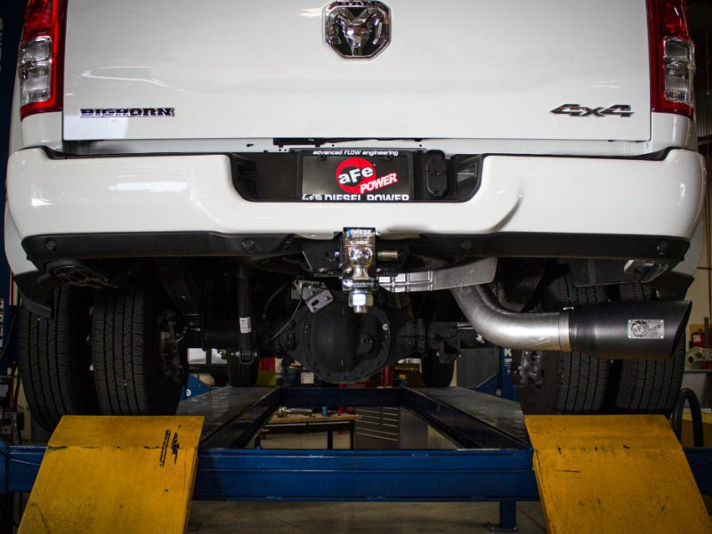 aFe ATLAS 5-Inch DPF Back Aluminum Steel Exhaust System with Polished Tip for 2019-2020 Ram Diesel Trucks L6 6.7L (td) - Improve Performance & Sound for Heavy-Duty Towing & Off-Road Adventures