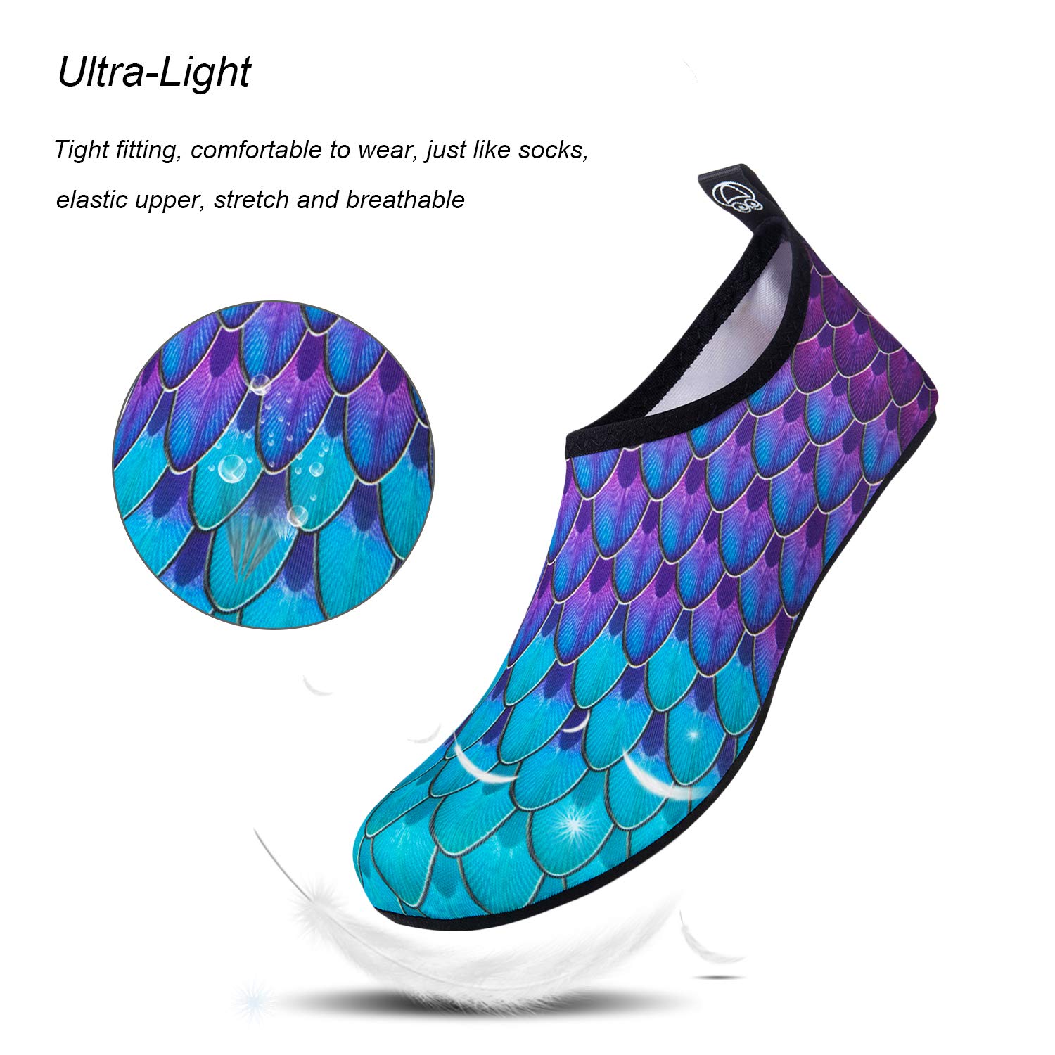 WateLves Water Shoes for Women & Men - Barefoot Quick-Dry Aqua Socks for Beach, Swim, Surf, Yoga & Exercise - Lightweight & Breathable with Translucent Soles - Perfect for Water Sports, Pool, Travel & Outdoor Activities