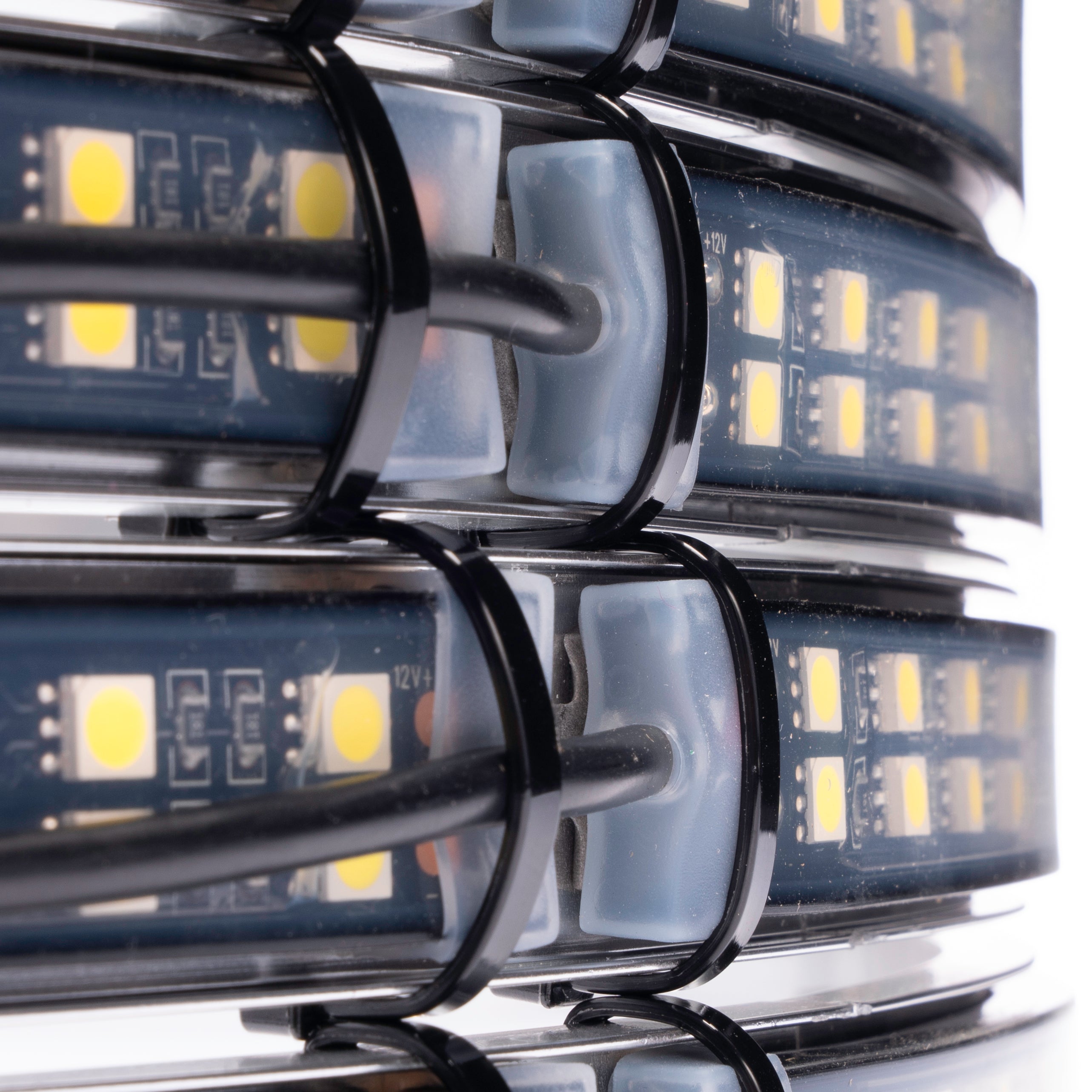 Premium Double Row Pure White LED Wheel Lights for Cars & Trucks - Waterproof, Easy Installation - Perfect for Off-Road, Night Driving & Car Shows