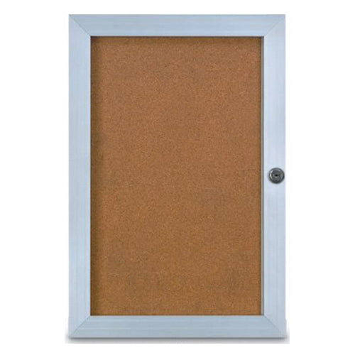 18 x 24 Inch Super Slim Elevator Display Case - 1.25 Inch Deep with Cork Board - Perfect for Office, Home, or Retail Product Showcase