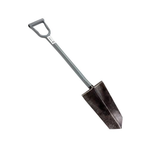 Lesche Super Sampson Grey D Handle Shovel with Heat Treated Blade - Heavy Duty Metal Detecting Shovel for Treasure Hunting & Outdoor Digging